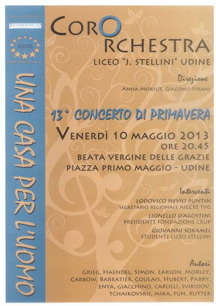 13° CONCERTO DI PRIMAVERA FESTA DELL’EUROPA