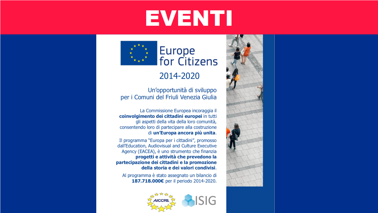 SEMINARIO “EUROPA PER I CITTADINI”