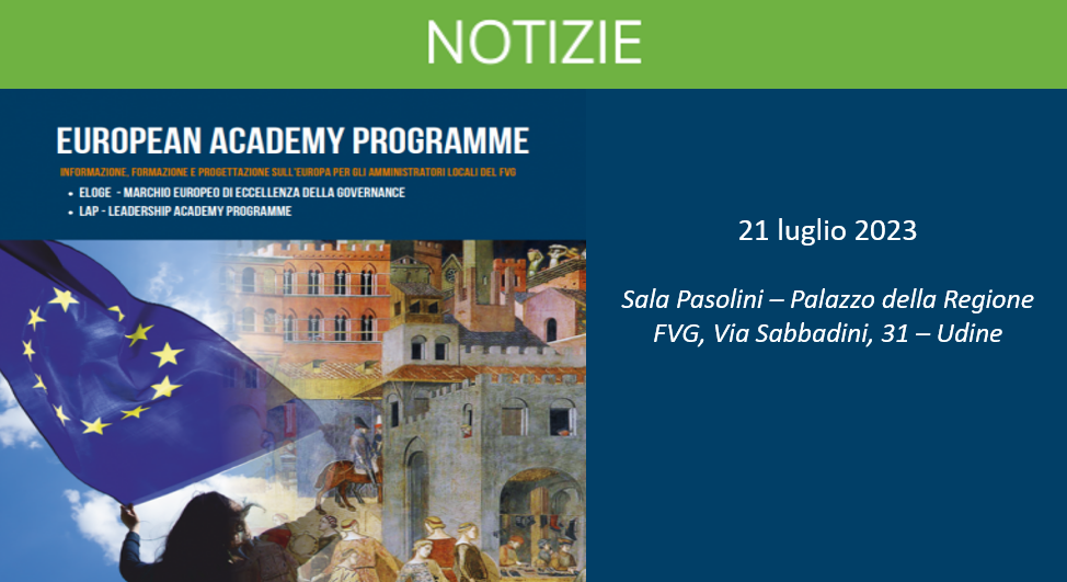 Informazione, formazione e progettazione sull’Europa per gli amministratori locali del Friuli Venezia Giulia